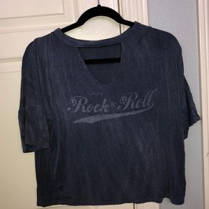 Rock and roll blue t shirt